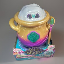 Magic Mixies Magical Misting Cauldron With Interactive 8  Blue Plush Toy NEW HTF