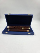 Traditional wooden Flute instrument Set Rosewood Finish with Protective Case