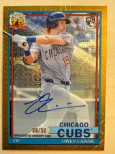 2026 Topps Series 1 - 1991 Topps Chrome Silver Pack Mojo Autographs Owen Caissie