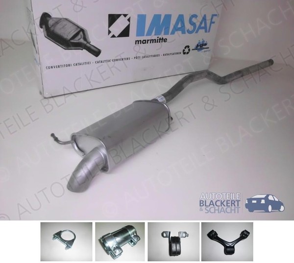 Imasaf ESD Auspuff Endtopf für VW T5 Bus/Transporter/Kasten 1.9 TDI+2.0 +ZubehöR-image
