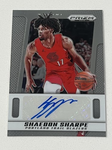 Shaedon Sharpe 2024 Panini Prizm Deca Auto #PDS-SHA Portland Trailblazers