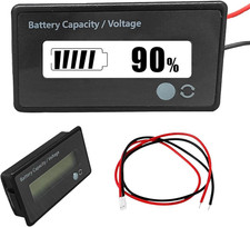 12V 24V 36V 48V Car Battery Meter Lead-Acid Lithium-ion Battery Capacity White