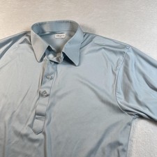Collars  Co Dress Collar Polo Shirt Mens Large Blue Solid Golf Polyester