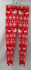 Adult Women Size 6 Red Christmas Santa Leggings New With Out Tags NWOT