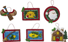 Lodge Santa Felt Applique Kit, 6 Piece