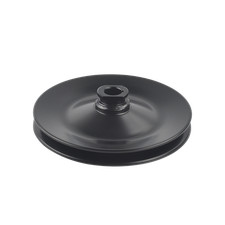 Single Groove Black Power Steering Pump Pulley Keyway For Gm Sbc Bbc 350 Engines