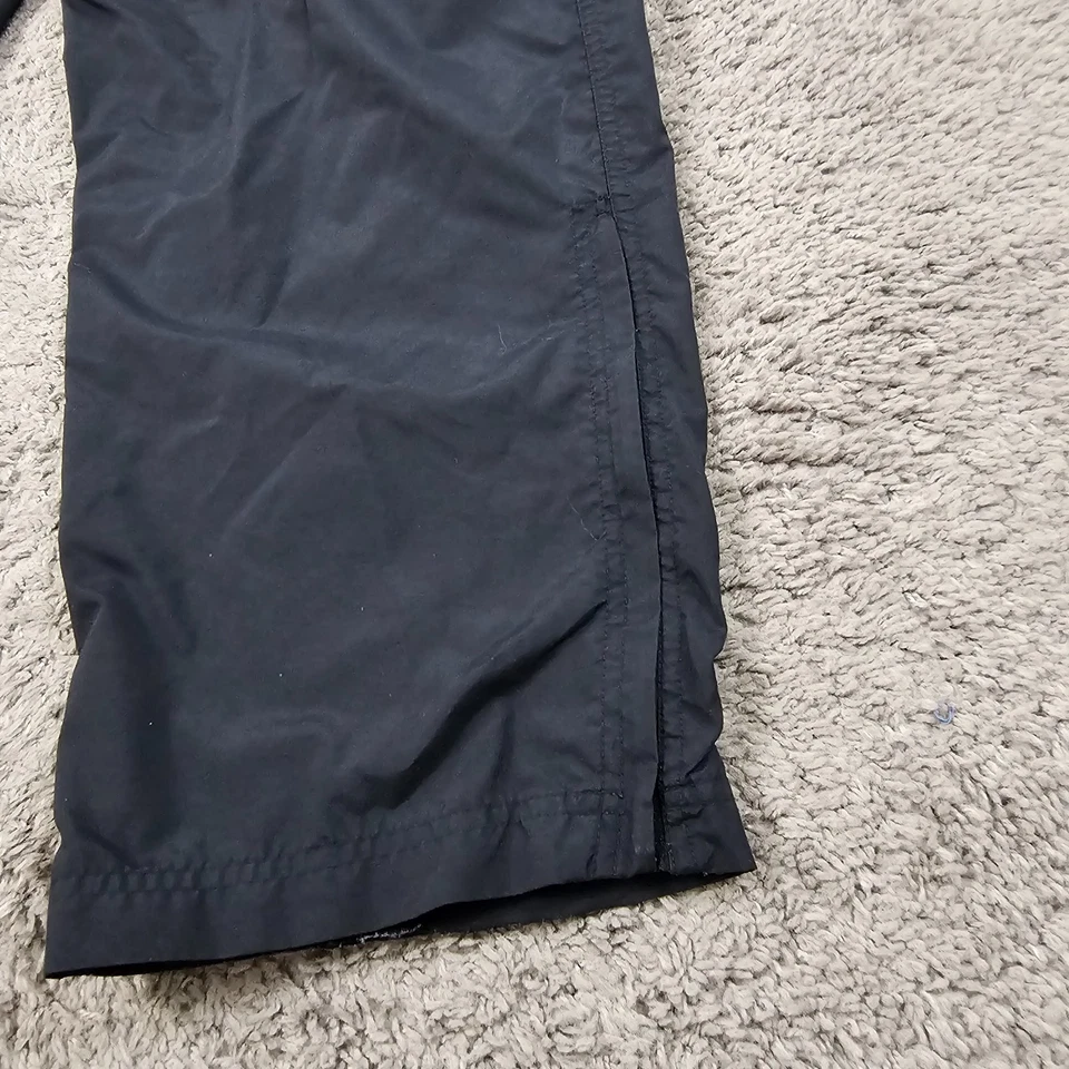 VINTAGE Nike Pants Men Large L Black Nylon Track Warmup Zip Ankle Drawstring 90s - Image 3 of 4