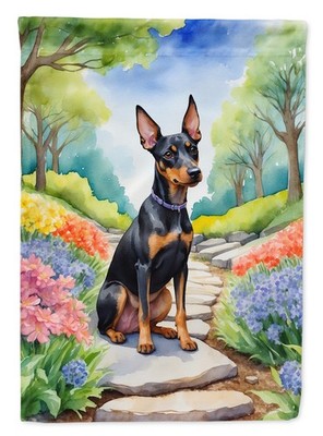 Caroline's Treasures Manchester Terrier Spring Path Garden Flag DAC6671GF