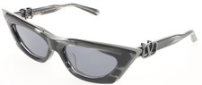 VALENTINO V GOLDCUT I VLS 113B 55 Sunglasses BLACK MARBLE Frame GREY Lens 55 mm