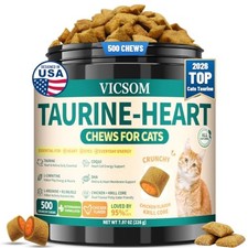 Cat Taurine Supplement, Heart  Eye Health, 500 Chews
