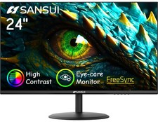 Computer Monitor 24 inch Eye Care 1080P Display HDMI,VGA Ports with 178  View...