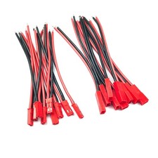 10Pairs JST 2 Pin Connector Plug Male Female 20AWG Silicone Wire Cable Set USNew