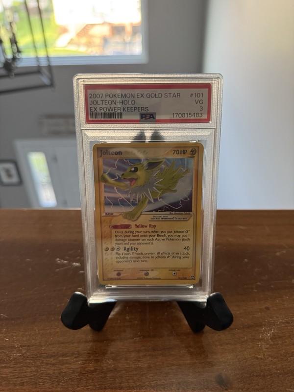 2007 Pokemon EX Power Keepers Gold Star #101 Jolteon Holo PSA 3