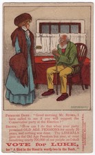 Antique 1909 British Political Campaign Card Vote for Luke Liberal Election