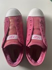 UGG Laela Mermaid Sparkly Dots Suede Slip On Pink Sneaker -Youth Size 5 Used — photo 2