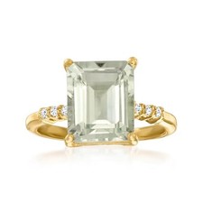 Sterling Silver Over Gold Plated Pink Topaz, White Topaz Gemstone Solitaire Ring