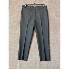 Ralph Lauren Total Comfort Mens Dress Pants Charcoal Gray 34W 30L Flat Front