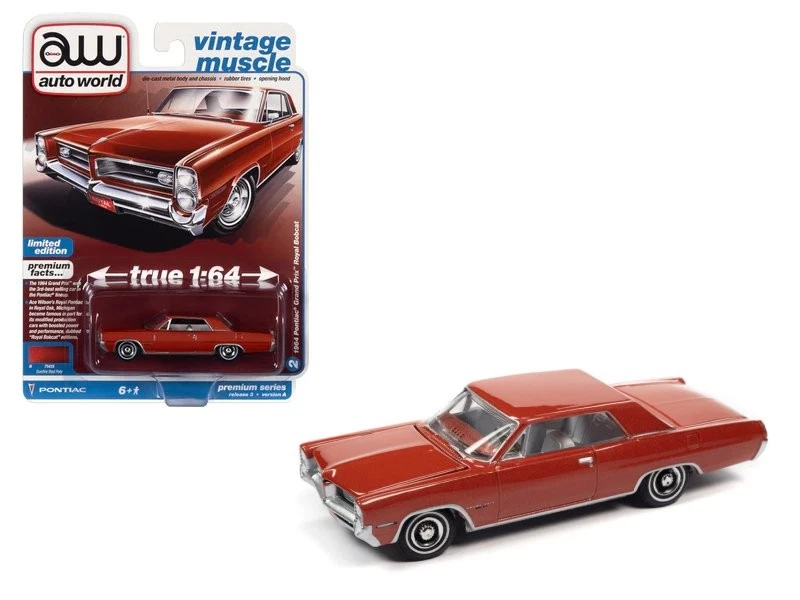 PONTIAC Grand Prix - Royal Bobcat - 1964 - sunfire red poly - Auto World 1:64 - Immagine 2 di 4