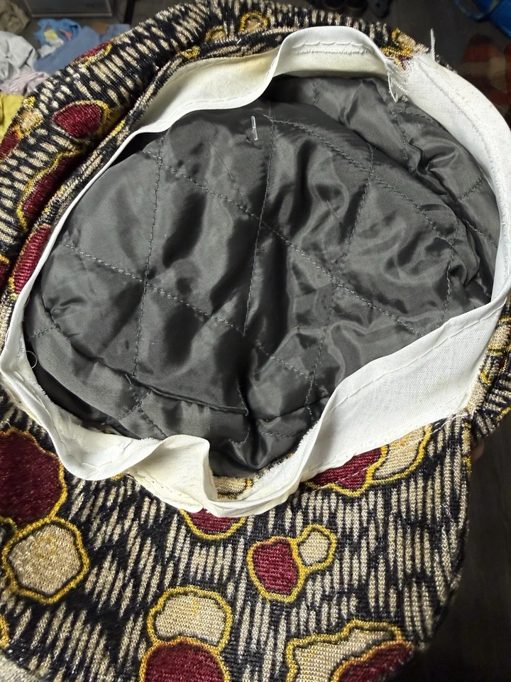 Sombrero de Newsboy Hippie Paisley Años 70 De Colección Boho Hecho a Mano Foto 3 de 4