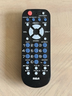 RCA Wireless Remote Control Model RCR504BE