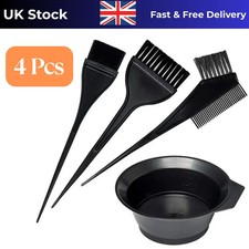 4Pcs Hair Dye Brush Set with Mixing Bowl Tint Comb Kit for Salon or Home Use.