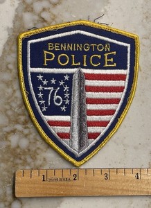 BENNINGTON Vermont Police Embroidered Shoulder Patch 5" x 4"