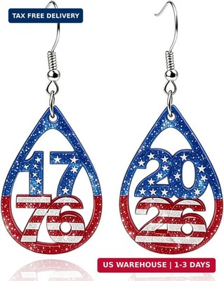 Mysense 250 Anniversary USA Merchandise,Red White & Blue Patriotic Acrylic Teard
