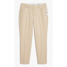 NWT Nine West Beige Slim Ankle Dress Pants Trousers Career Work Size 12
