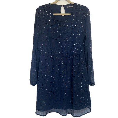Allegra K Woman Large Blue Dress Star Smocked Whimsigoth ACOTAR Celestial Fairy