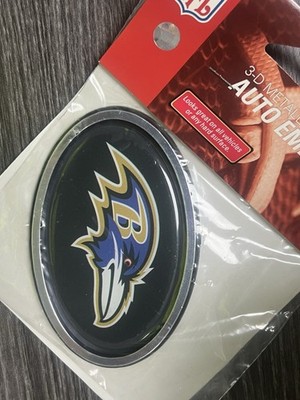 Official Licensed - Baltimore Ravens -3D Color Metallic Auto  Color Emblem