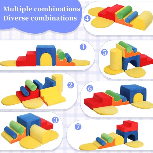 8-Piece Foam Climbing Blocks for Toddlers 1-3,PU Toddler Climbing Toys Indoor... - Picture 2 of 6