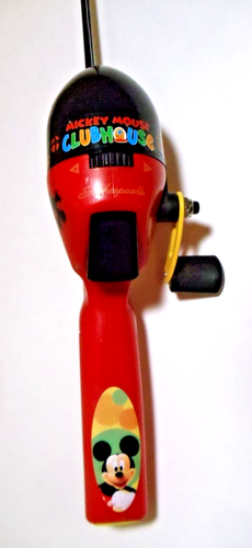 DISNEY Mickey Mouse Clubhouse Kids Vintage Kid's Fishing Pole Rod and Reel Combo - Picture 4 of 17
