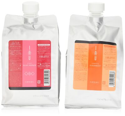 LebeL IAU Cleansing Clearment Shampoo + Cream Silky Repair Treatment 1000ml