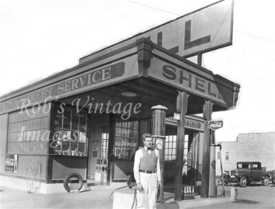 Shell Cola Shell Gas Service Station photo 1920s with Coca Cola Sign | eBay