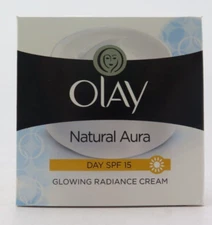 Olay Natural Aura Day SPF 15 Glowing Radiance Cream 1.7 oz / 50 g