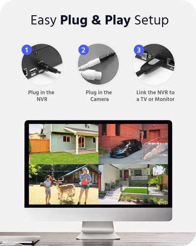 ANNKE 3MP WLAN AI Überwachungskamera 5MP NVR IP Kamera Fernzugriff Email Alarm - Afbeelding 6 van 10