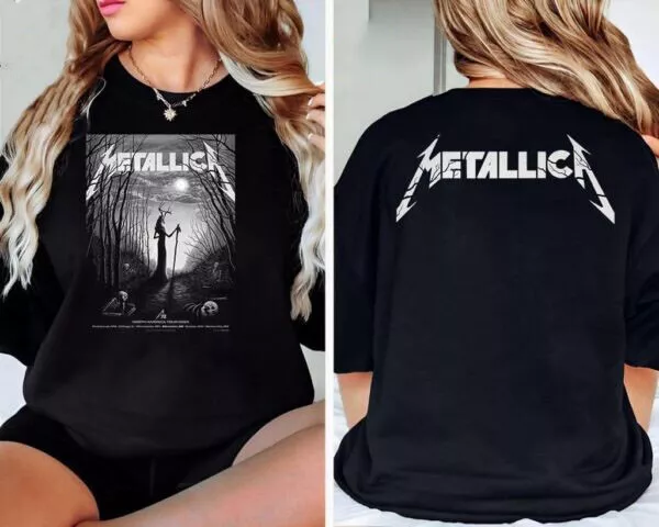 Metallica World Tour M72 North America Tour 2024 August 23-25Th 2 Sides T-Shirt