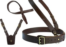 Sam Brauner G&uuml;rtel, Frosch, Knoten, Leder Uniform Zubeh&ouml;r Set-3 Britische Armee