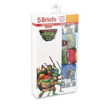 Teenage Mutant Ninja Turtles 5 Pack Boys Briefs Underwear Size 6 100 Cotton NEW