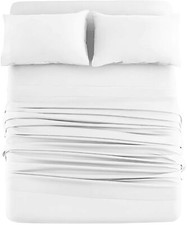 DAN RIVER King Jersey Sheet Set Luxury Heather 100 Cotton Bed Sheets T-Shirt...