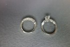 Princess Cut Diamond  Engagement Ring With round side diamonds and matching band — photo 3