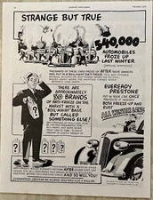1936 Eveready Prestone All Winter Long Protection Automotive Vtg Print Ad