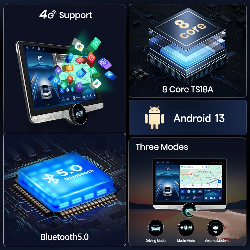 11.5''Carplay Für Peugeot 508 2011-2018 Android 13 Autoradio Navi Auto 6G+128GB - Bild 4 von 4