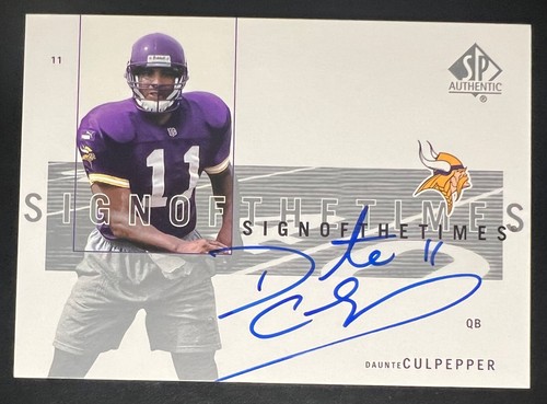 Daunte Culpepper #DC 2001 SP Authentic Sign of the Times card
