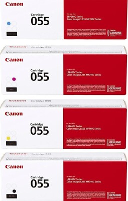 Canon CRG 055 Standard Capacity Toner set Black Cyan Magenta Yellow