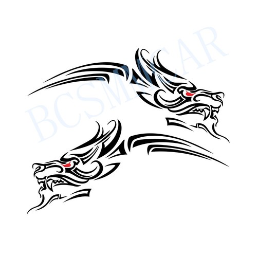 Dragon Graphics Car Side Body Vinyl Decal Sticker Flame Scratch Hidden Stickers eBay
