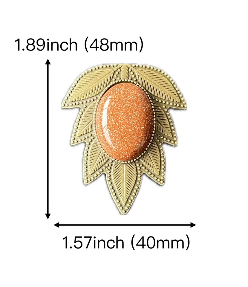 Collar de Boda Occidental Corbata Bolo Patrón Hoja Bronce Piedra Oro Natural Foto 3 de 4