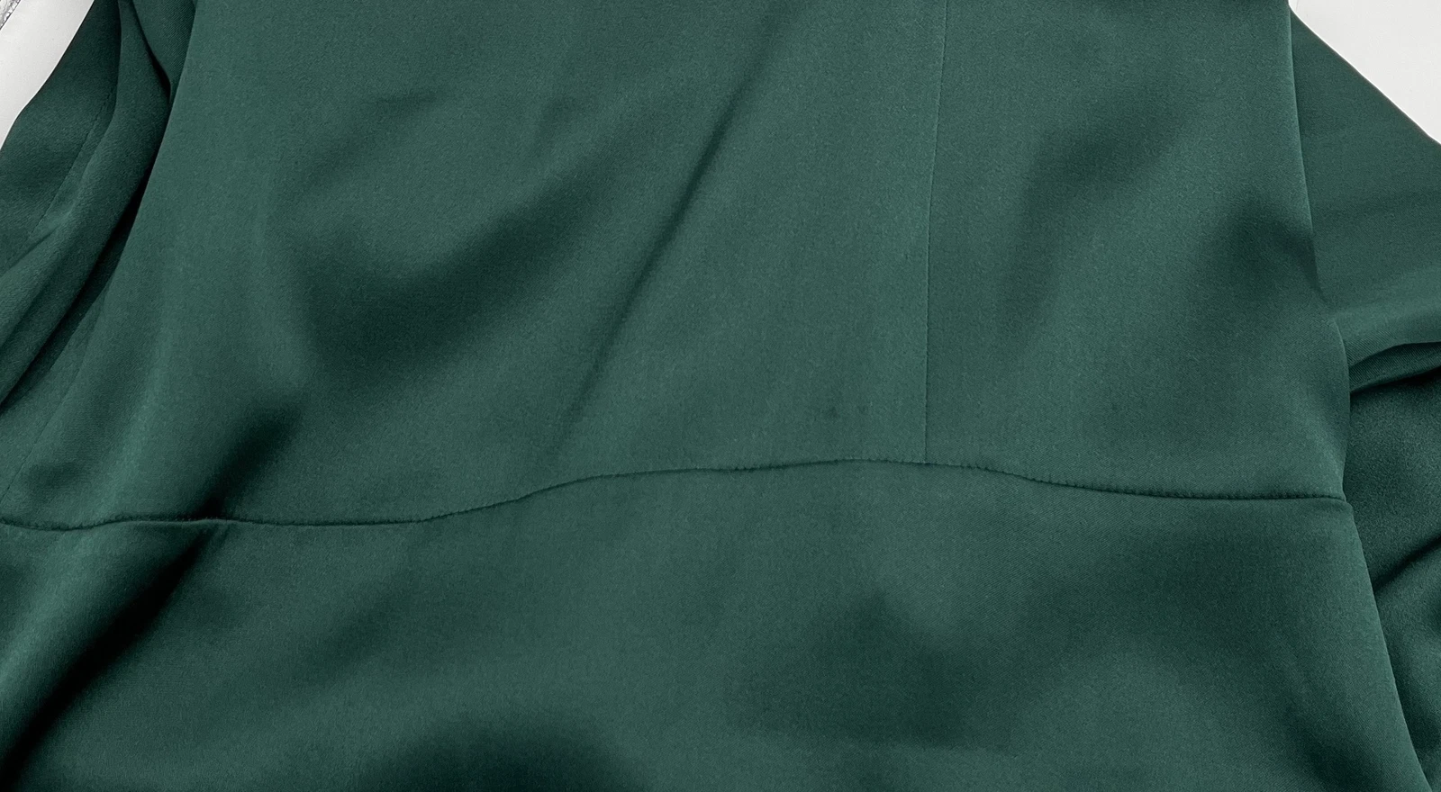 Abito a turni verde Celine manica con berretto in seta lunghezza al ginocchio con tasche taglia 42