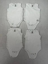 Luvable Friends Baby Unisex Body Suits - Size 0-3 Months - Set Of 4