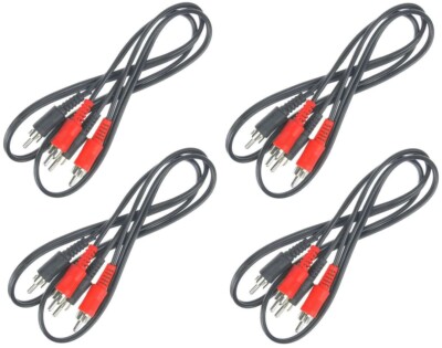4er Set 1 m Cinchkabel Stereo Verbindungskabel Audio HiFi Kabel Cinch Chinch RCA